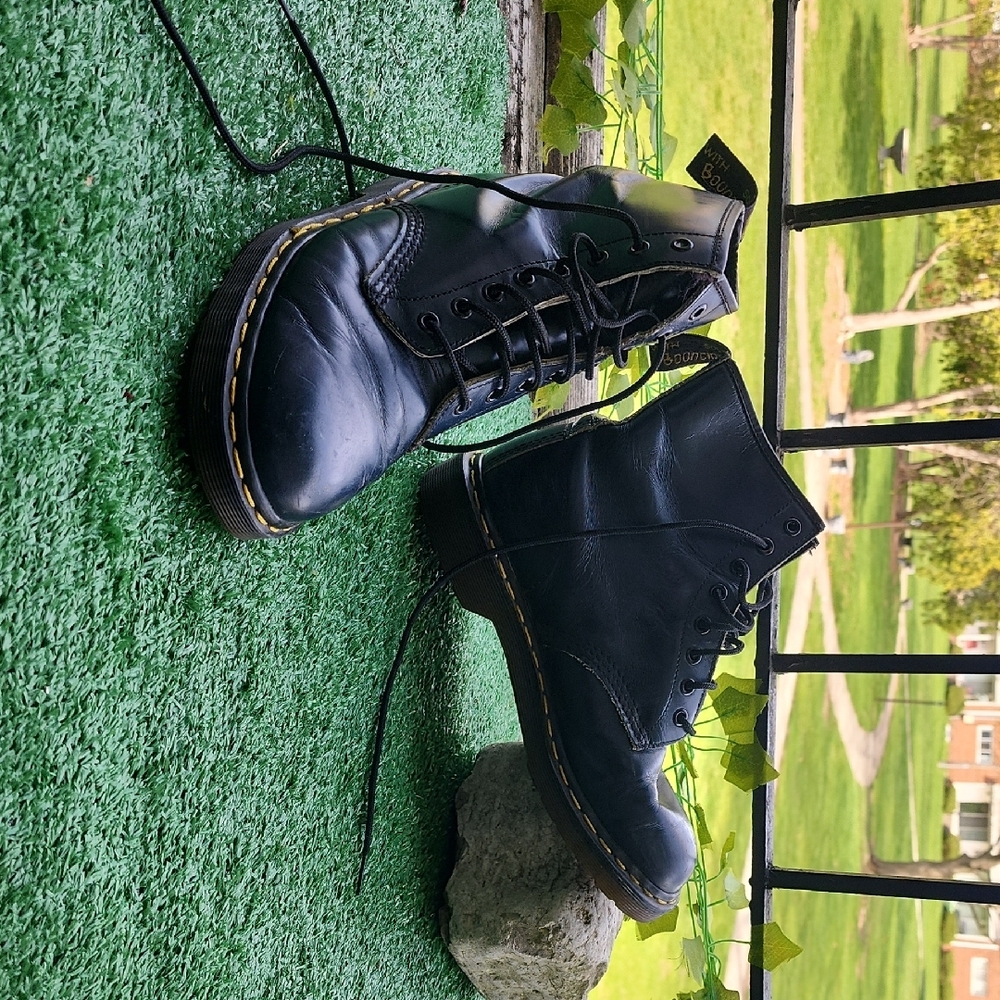 Dr. Martens Black Ankle Boots Sturdy Leather Design